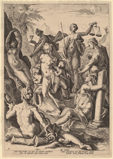 The Seven Virtues, 1588. Creator: Jacob Matham.