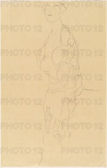 Standing Woman, c. 1910. Creator: Gustav Klimt.