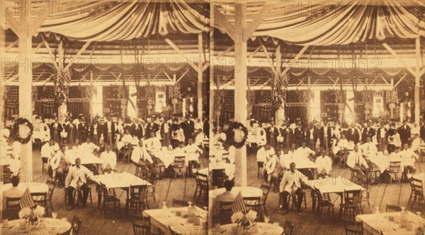 The large dining room, 1864. Creator: A Watson.