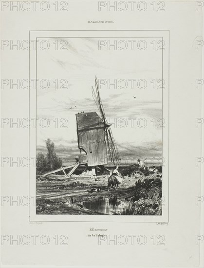 Windmill of Sologne, 1835. Creator: Jules Dupré.