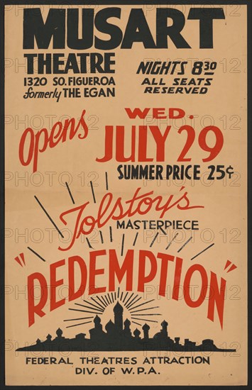 Redemption, Los Angeles, 1936. Creator: Unknown.