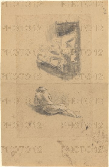 Reclining Man; Two Women. Creator: John Flaxman.