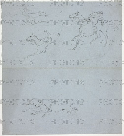 Sketches of a Jockey, n.d. Creator: George Alken.