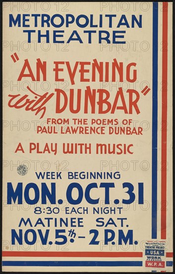 An Evening with Dunbar, [193-]. Creator: Unknown.