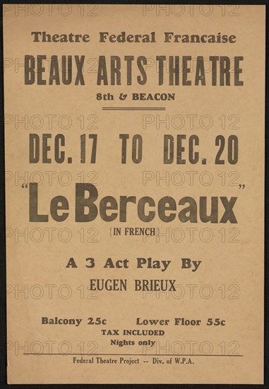 Le Berceaux, Los Angeles, 1936. Creator: Unknown.