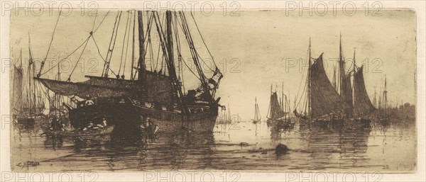 Fishing Boats, c. 1881. Creator: Charles A Platt.