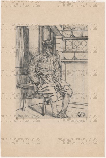 Fisherman from Marken, 1896. Creator: Jan Toorop.