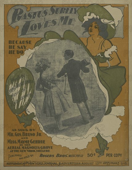 'Rastus surely loves me', 1899. Creator: Unknown.
