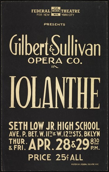 Iolanthe, New York City, [193-]. Creator: Unknown.