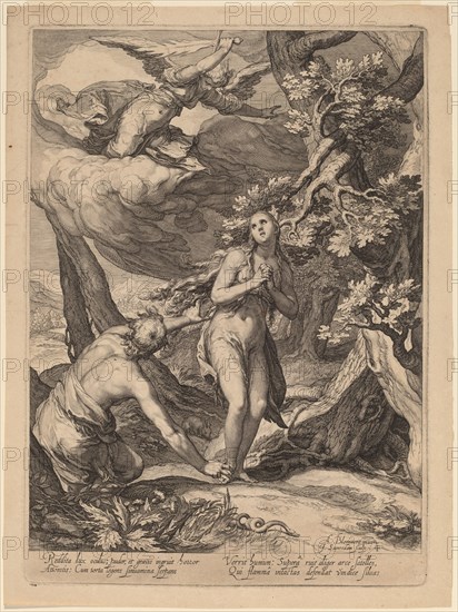 Expulsion from Eden, 1604. Creator: Jan Saenredam.