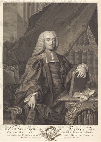 Nicolas Rene Berryer. Creator: Johann Georg Wille.