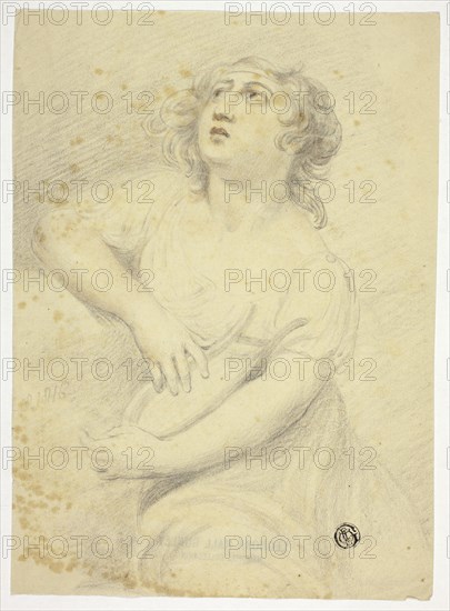 Woman with Lyre, c. 1816. Creator: Samuel de Wilde.