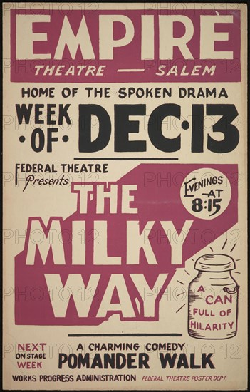 The Milky Way, Salem, MA, [193-]. Creator: Unknown.