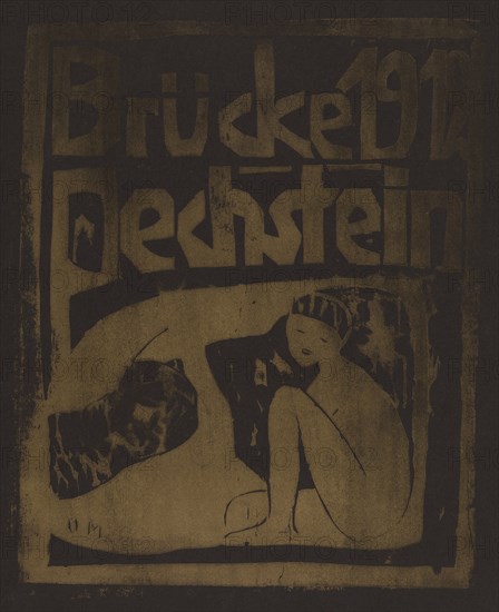 Brücke 1912 Pechstein, 1912. Creator: Otto Mueller.