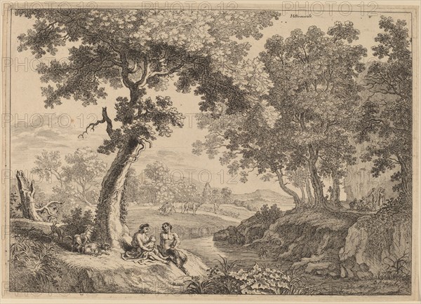 Satyr Family Seated under a Tree. Creator: Unknown.