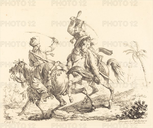 Hussard Striking a Mameluck. Creator: Carle Vernet.