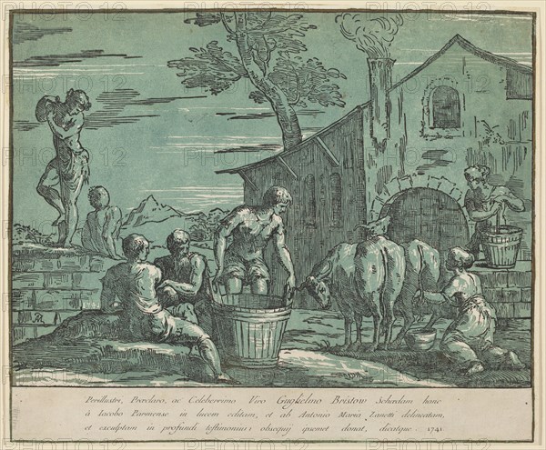 Pastoral Scene, 1741. Creator: Anton Maria Zanetti.