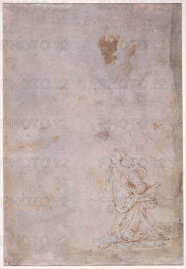 A Kneeling Angel, c. 1500. Creator: Fra Bartolomeo.