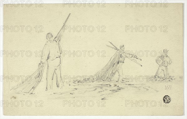 Men Carrying Nets, n.d. Creator: John Skinner Prout.