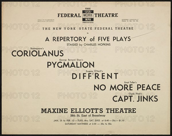 A Repertory of Five Plays, [193-]. Creator: Unknown.