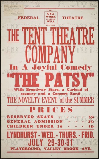 The Patsy, Hackensack, NJ, [193-]. Creator: Unknown.