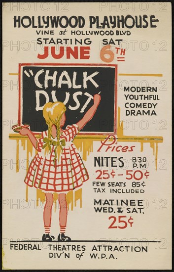 Chalk Dust, Hollywood, CA, [193-]. Creator: Unknown.