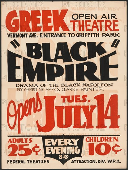 Black Empire, Los Angeles, [193-]. Creator: Unknown.