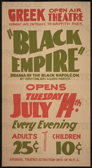 Black Empire, Los Angeles, [193-]. Creator: Unknown.