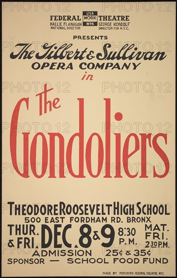 The Gondoliers, New York, [1930s]. Creator: Unknown.