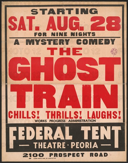 The Ghost Train, Peoria, IL, 1937. Creator: Unknown.