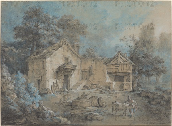 Farm Scene, 1779. Creator: Jean Baptiste Marie Huet.