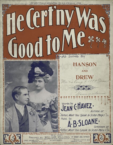 'He cert'ny was good to me', 1898. Creator: Unknown.