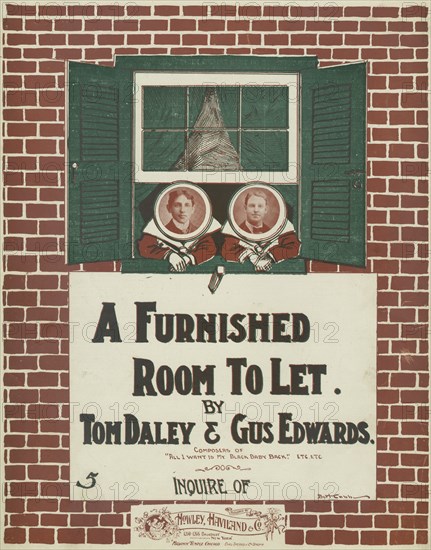 'A furnished room to let', 1900. Creator: Bert Cobb.