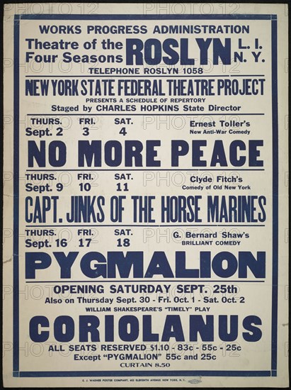 No More Peace, Roslyn, NY, [1930s]. Creator: Unknown.