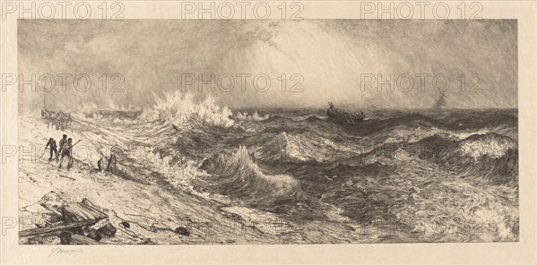 The Much Resounding Sea, 1886. Creator: Thomas Moran.