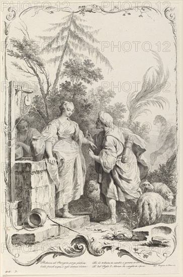 Rebecca at the Well, c. 1745. Creator: Joseph Wagner.