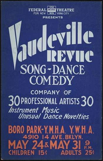 Vaudeville Revue, New York, [1930s]. Creator: Unknown.