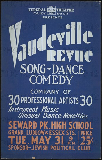 Vaudeville Revue, New York, [1930s]. Creator: Unknown.