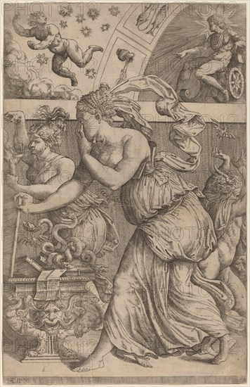Pandora Opening Her Box, 1557. Creator: Master Z.B.M..