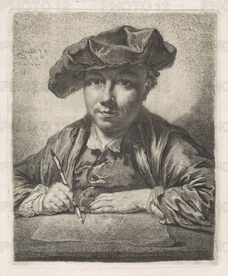 Self-Portrait, 1752. Creator: Georg Friedrich Schmidt.