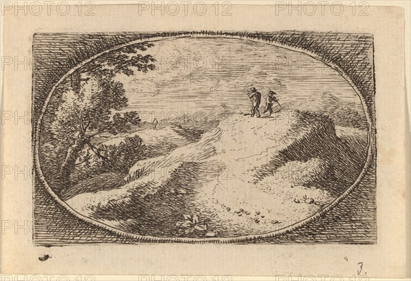 Two Men on a Bare Hill. Creator: Herman van Swanevelt.