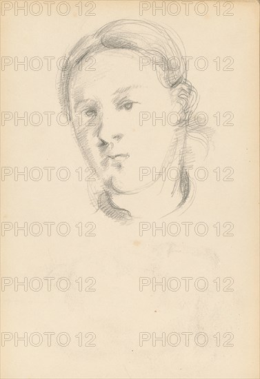 Head of a Young Woman, c. 1880. Creator: Paul Cezanne.