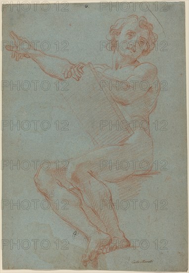 A Seated Man Holding a Tablet. Creator: Carlo Maratti.