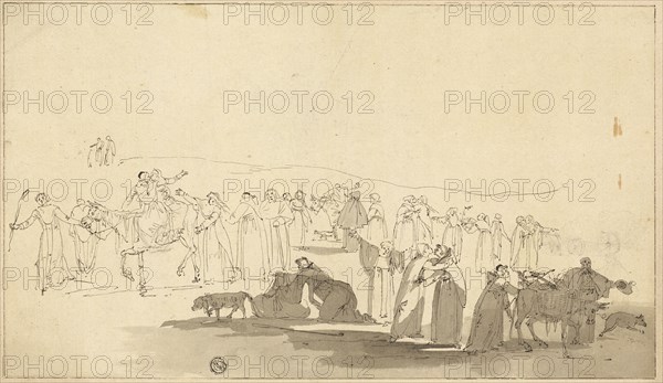 Canterbury Pilgrims, c. 1807. Creator: Thomas Stothard.