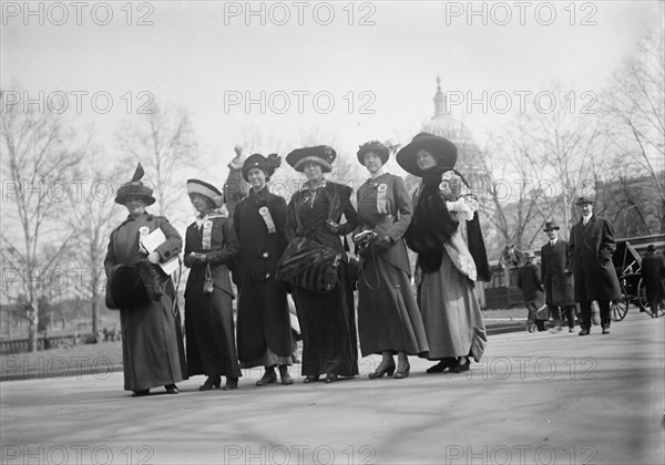 Woman Suffrage - Groups, 1913. Creator: Harris & Ewing.