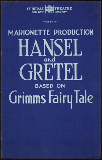 Hansel and Gretel, New York, [1930s]. Creator: Unknown.