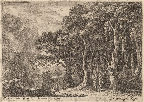 A Satyr Gathering Fruit. Creator: Herman van Swanevelt.