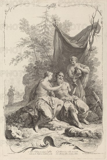 Lot and His Daughters, c. 1745. Creator: Joseph Wagner.