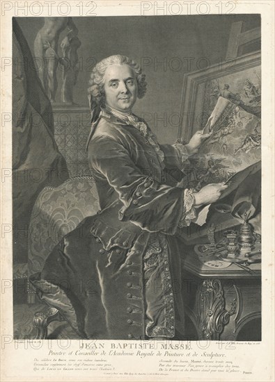 Jean Baptiste Massé, 1755. Creator: Johann Georg Wille.