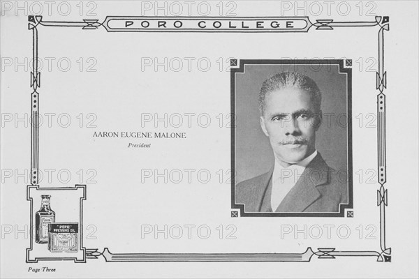 Aaron Eugene Malone; President, 1922. Creator: Unknown.